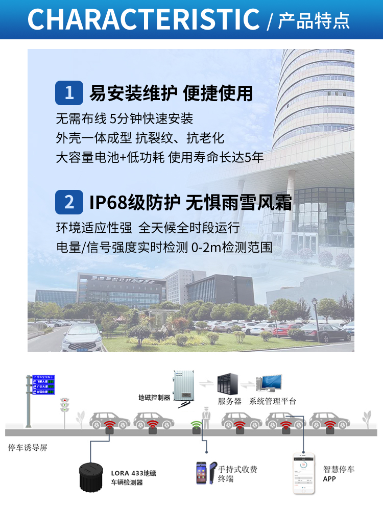 Lora-433-單模地磁車位檢測器_05