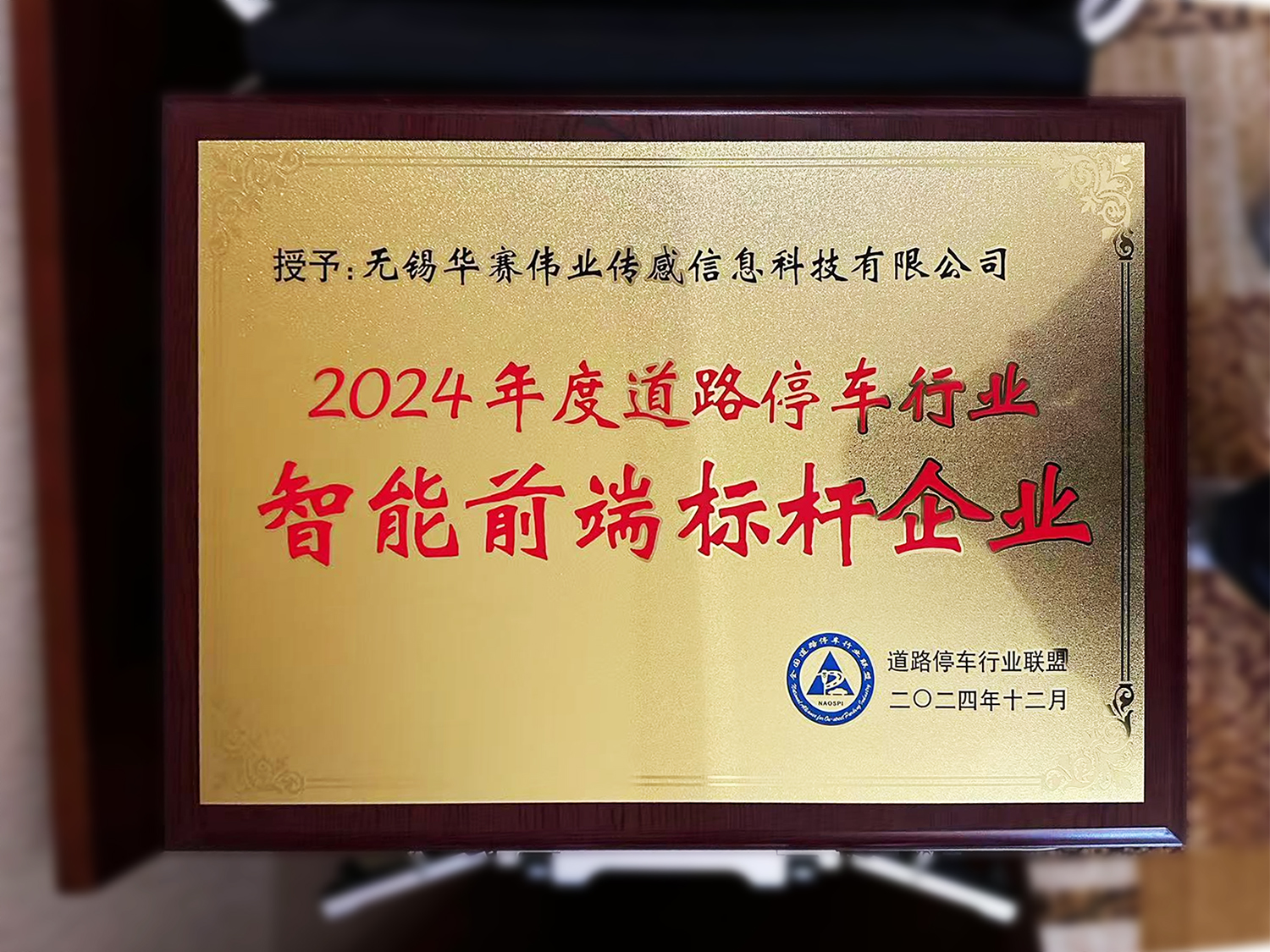 道路停車行業(yè)聯(lián)盟年會無錫華賽再獲殊榮-2024年度道路停車智能前端標(biāo)桿企業(yè)獎(jiǎng)！